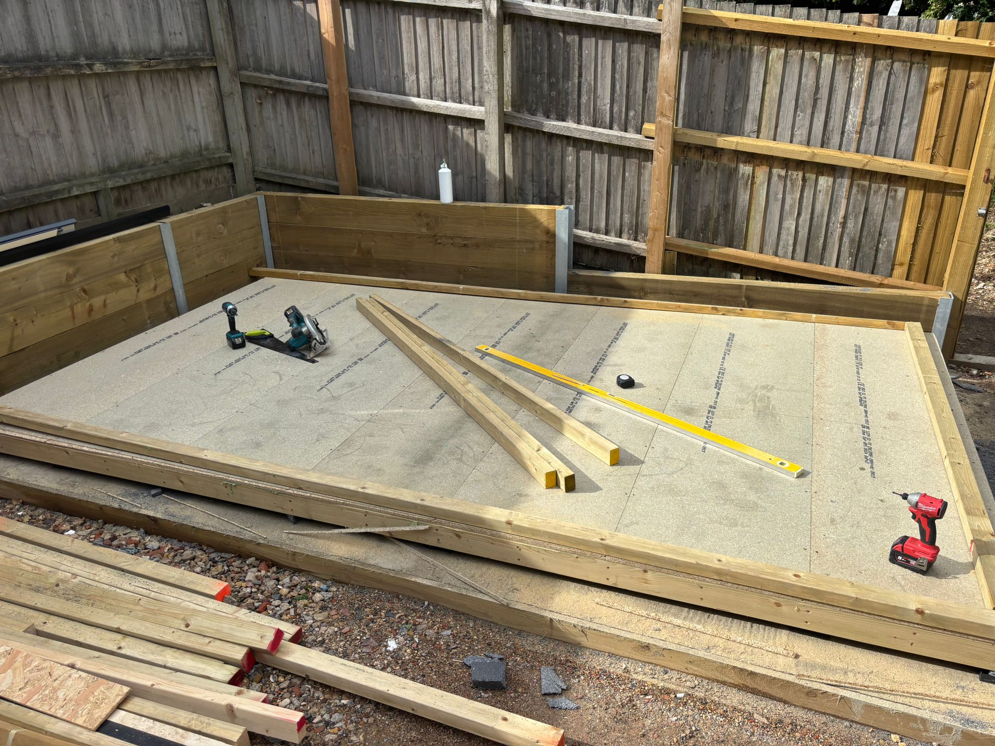 Pent Haus self build garden room kit installation part 2 laying the floor