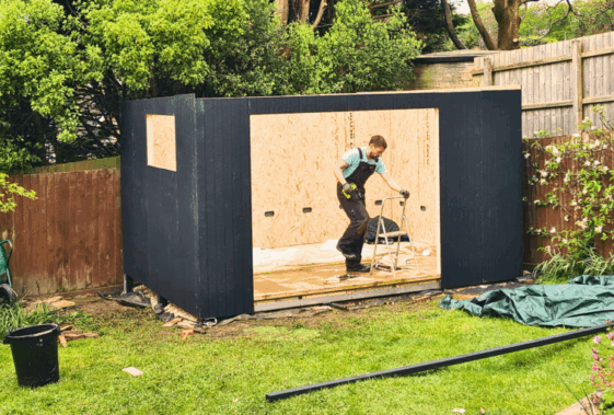 Self builder building Pent Haus kit