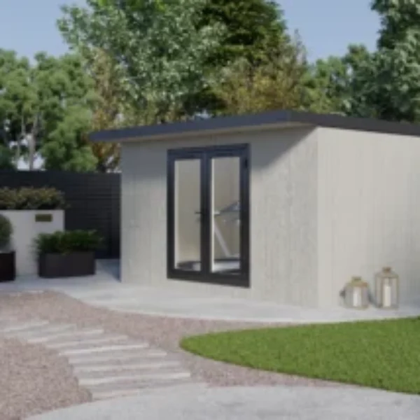 Pent Haus Insulated Garden Room 4.2m x 2.6m Silver Birch