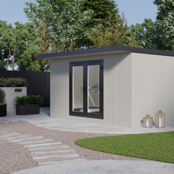 Pent Haus Insulated Garden Room 4.2m x 2.6m Silver Birch