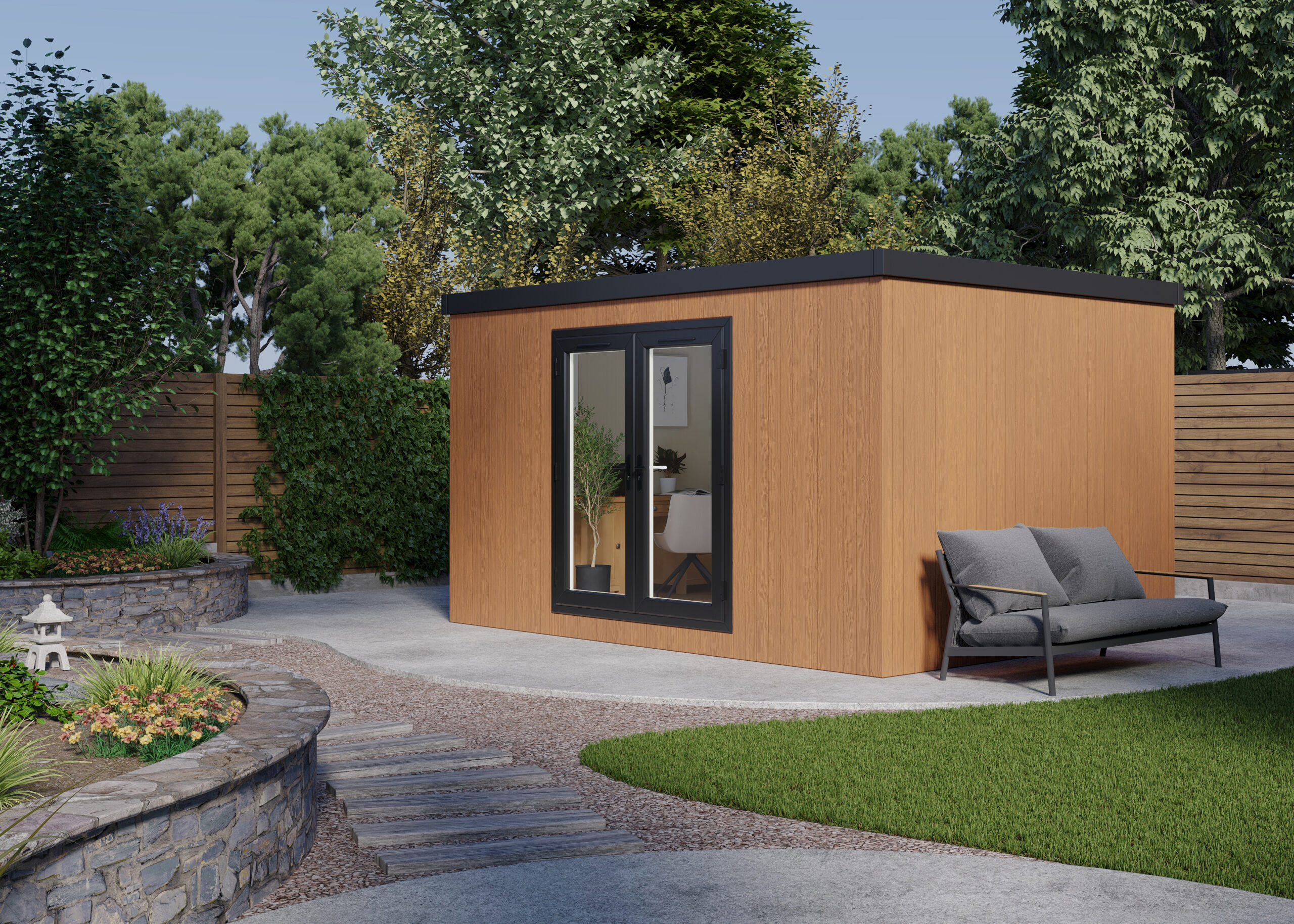 DIY Pent Haus Insulated Garden Room 4.2m x 3.2m Cedar