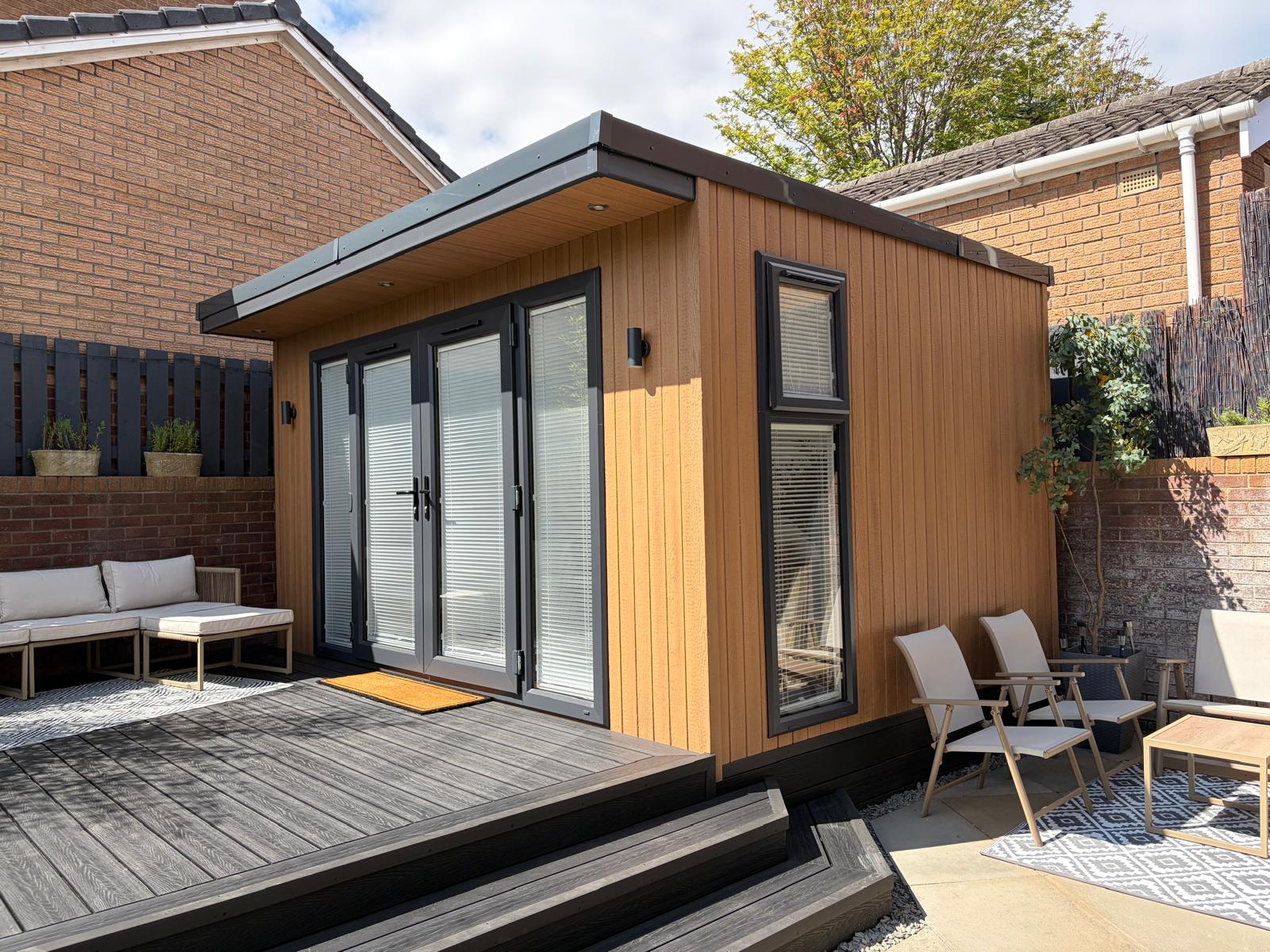 Pent Haus 4.2m W x 3.0m D in ToughWood Cedar Self Build Garden Room Kit